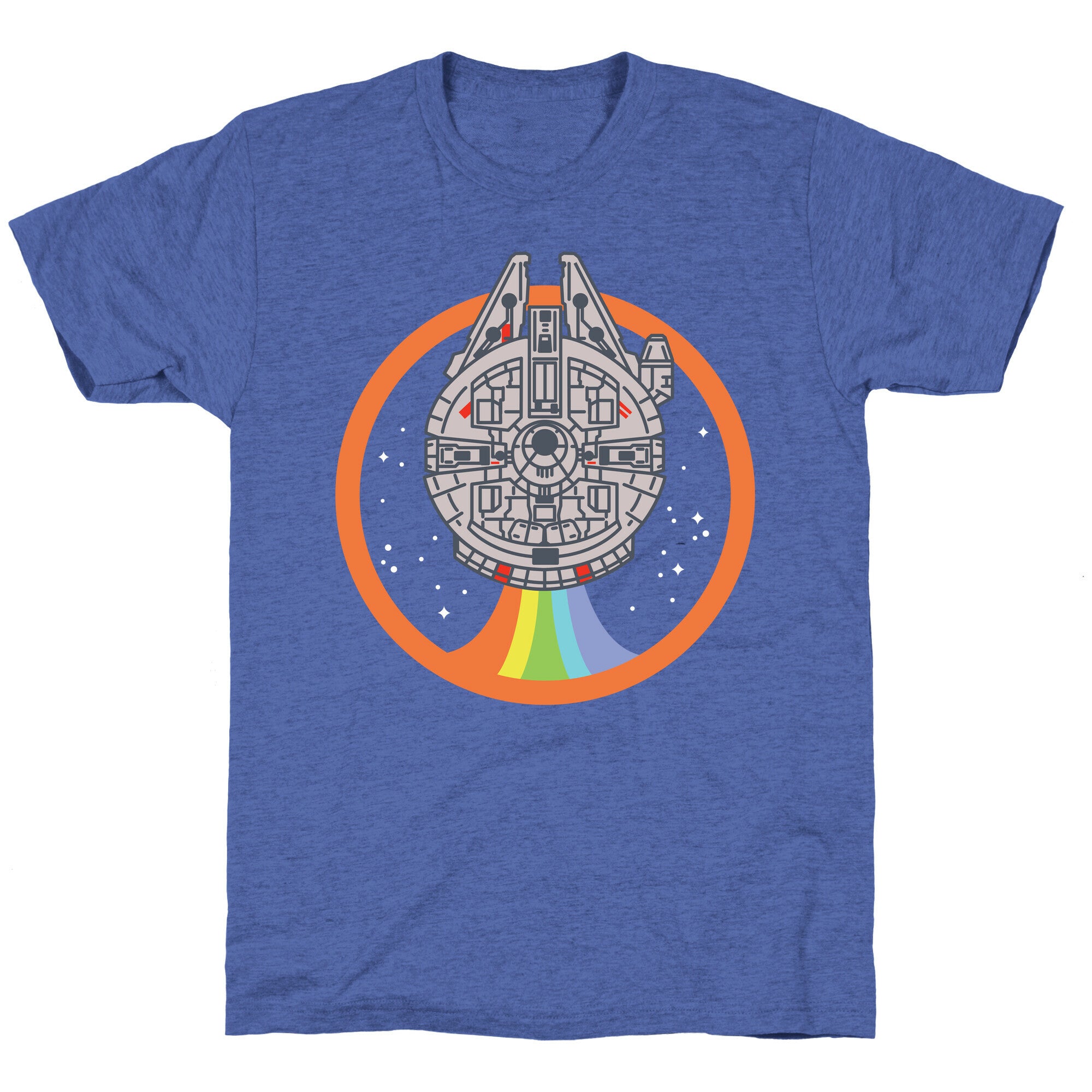 Retro Rainbow Falcon Unisex Triblend Tee